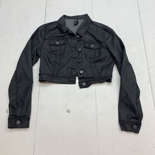 Highway Jeans Girls Black Crop Jacket Size Medium