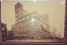 BROWN BROS. 33" X 22" CARNEGIE HALL POSTER ANTIQUE PHOTOGRAPH