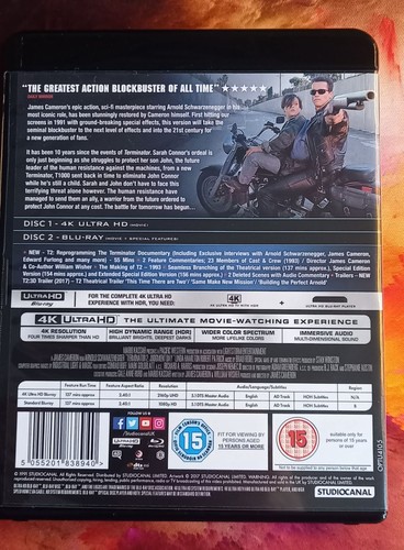 Terminator 2 Judgement Day 4K Ultra HD Blu Ray & Blu Ray - Picture 2 of 3