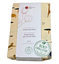 San Francisco Baby 100 Organic Cotton Crib Sheet Jersey Yellow Multi Jungle
