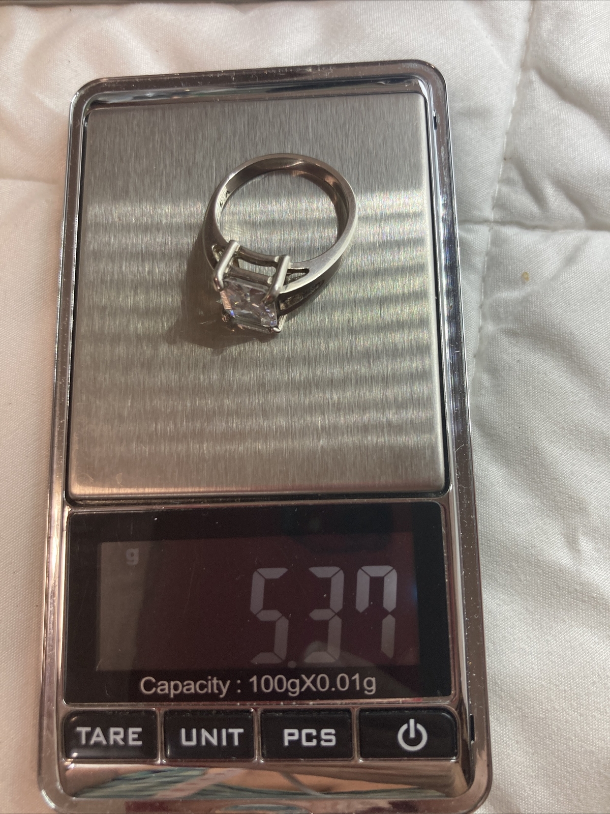 Sterling Silver Solitaire Emerald Cut Solitaire C… - image 8