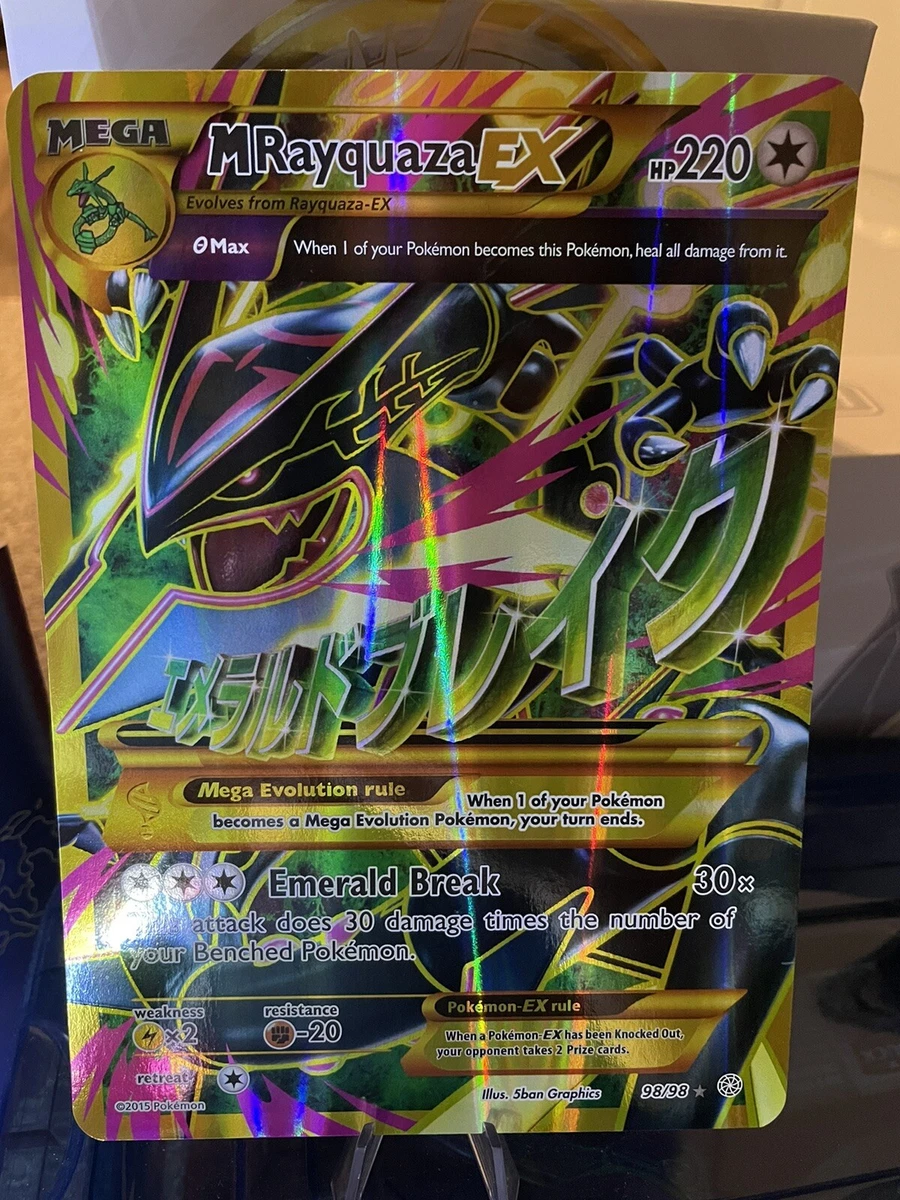 2015 Pokemon Mega Rayquaza EX Full Art 98/98 XY Ancient Origins NM Condition