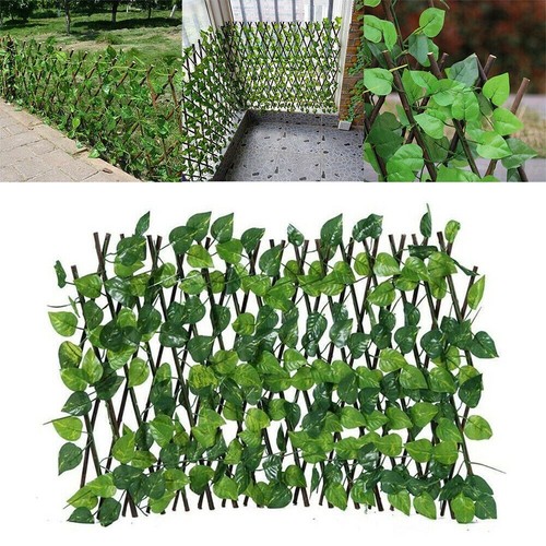 Schermo recinzione privacy estensibile finto foglia artificiale decorazione giardino - Foto 7 di 19