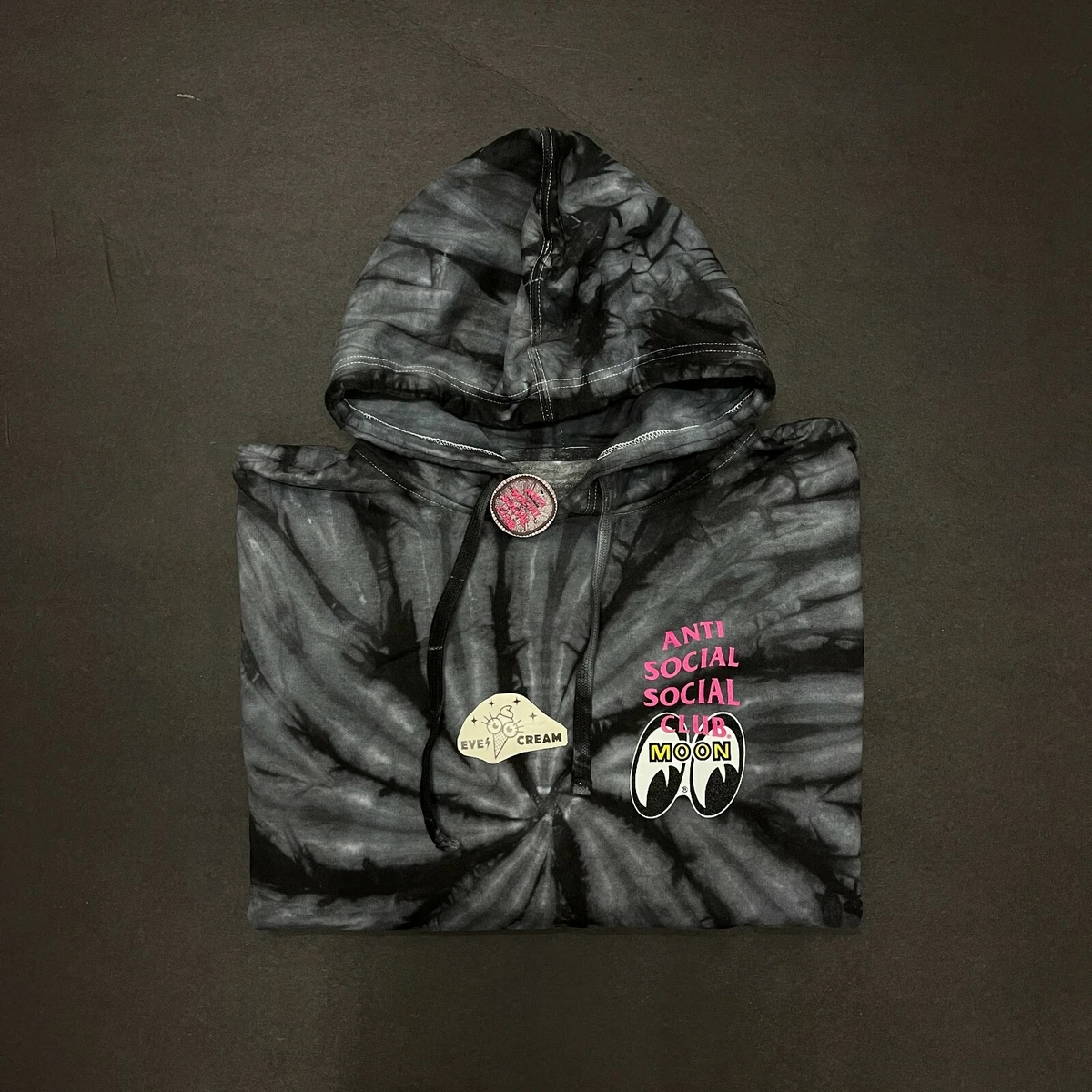 DS ASSC X Mooneyes stacked black Hoodie M anti social social club
