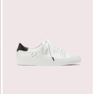 ashlyn embossed logo leather platform sneaker