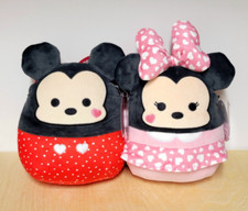 Squishmallow Valentine's Mickey Mouse  Minnie Mouse 8" Plush Set Hearts DISNEY