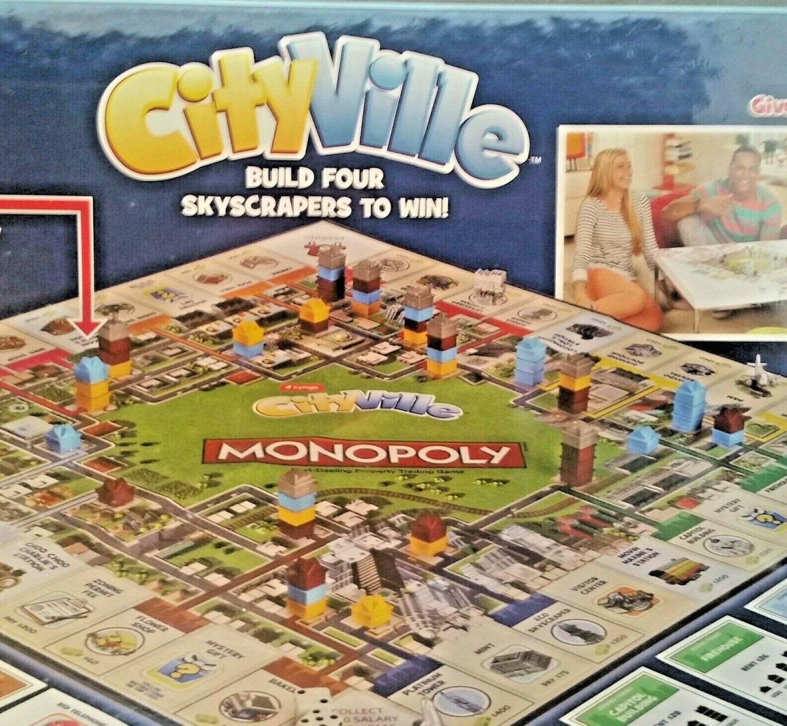 CityVille Monopoly, Fast-dealing property trading board game, Hasbro  Gaming, 8+