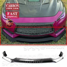 For Infiniti Q60 2017-2022 Carbon Fiber RS Style Front Bumper Lip Chin Splitter