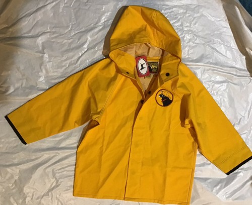 The Black Dog Hooded Yellow Rain Jacket 