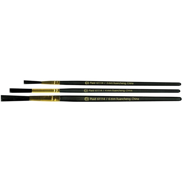 Plaid Pla61114 Folkart Brush Lettering Brush Set 3pc for sale online eBay