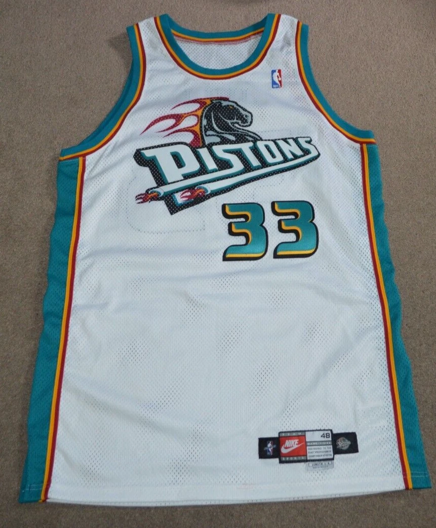 GRANT HILL! GAME WORN JERSEY❗️ 1996-97 Grant Hill Detroit Pistons Game-Used Road Jersey - Grey