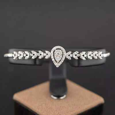 4Ct Round Cut Lab-Created Diamond 14K White Gold Plated Women's Tennis Bracelet