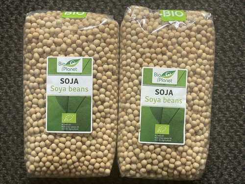 2 kg getrocknete Bio Sojabohnen Soybeans Soya Beans - reich an Eiweiß vegan