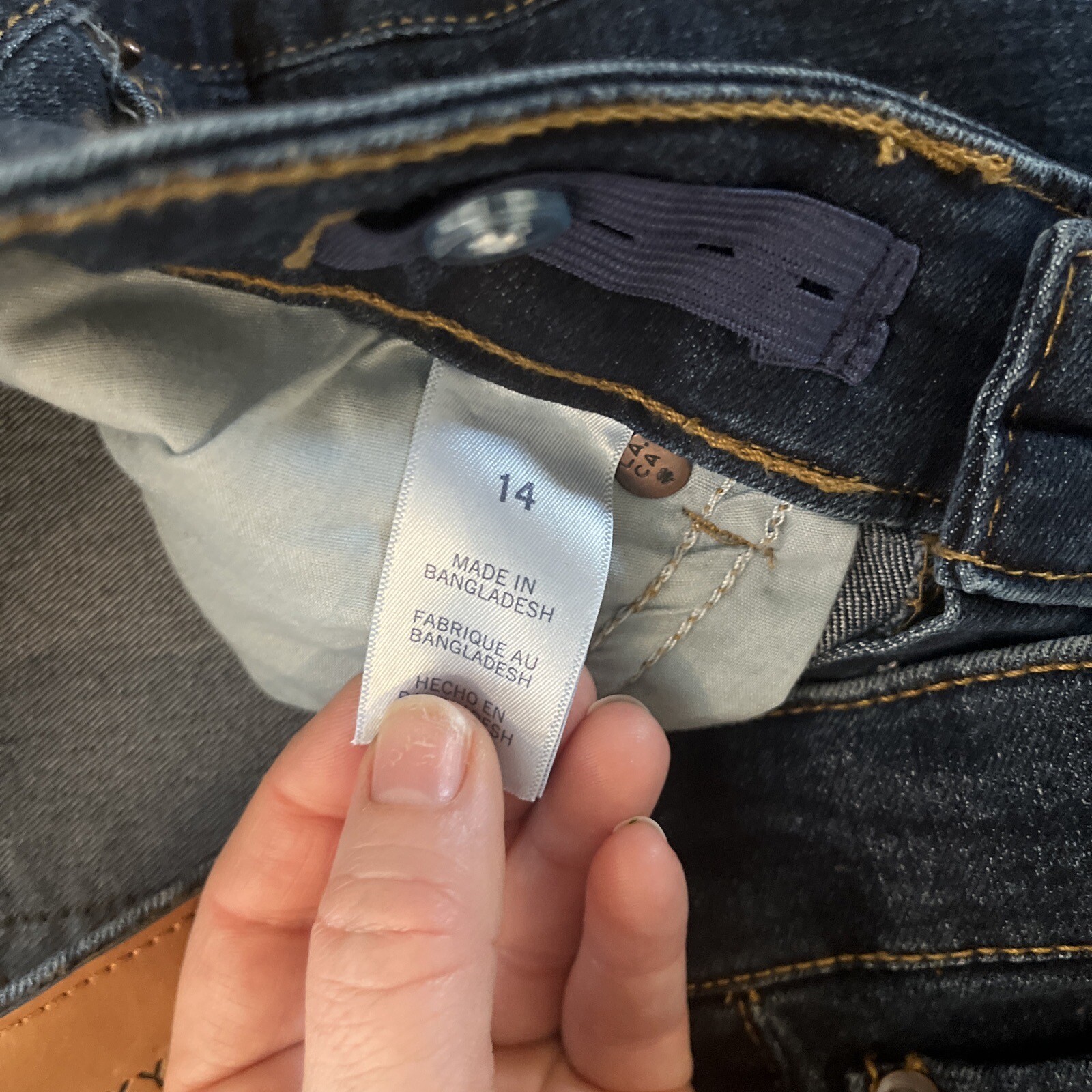 Lucky Brand Jeans Girl Size 14 Blue Classic Fit Straight Leg Stretch Denim - View 4