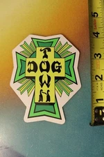 DOGTOWN Skates Bulldog Neon Cross Art Z-Boys Jay Adams Skateboarding STICKER