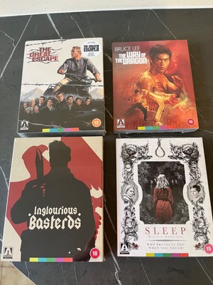 4 Limited Edition Arrow Blu Ray Box Sets - New- Sleep/Great Escape/Tarantino