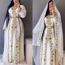 Sale Luxuries Moroccan Dubai Kaftan African Wedding Bridesmaid Party Wear Dress