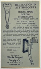 Illinois Surgical Supply Company Stethoscope Vintage Advertising Postcard