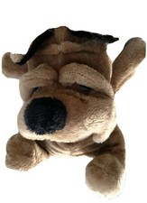 VTG Shar Pei Bull Dog Plush Wrinkled Stuffed Animal Brooklyn Doll  Toy Co 15  