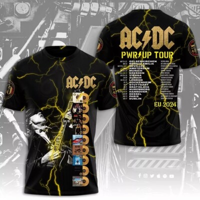 ACDC Pwr Up World Tour 2024, AC/DC 51 Years Anniversary 1973 2024 T-shirt