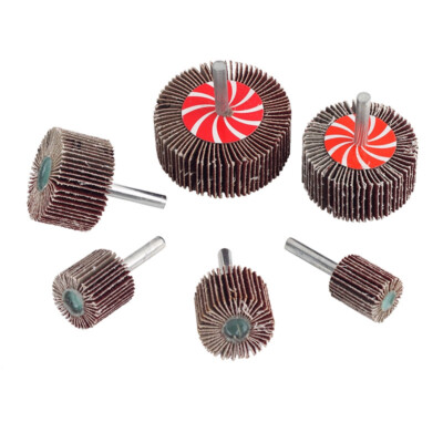 8Pcs Mounted Flap Abrasive Wheel OD 20-80mm P80 for Wood Curved Surface Grinding