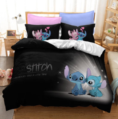 Kinder 3D Stitch Bettwäsche Jungen Mädchen Bettbezug 135x200 200x200cm Geschenk