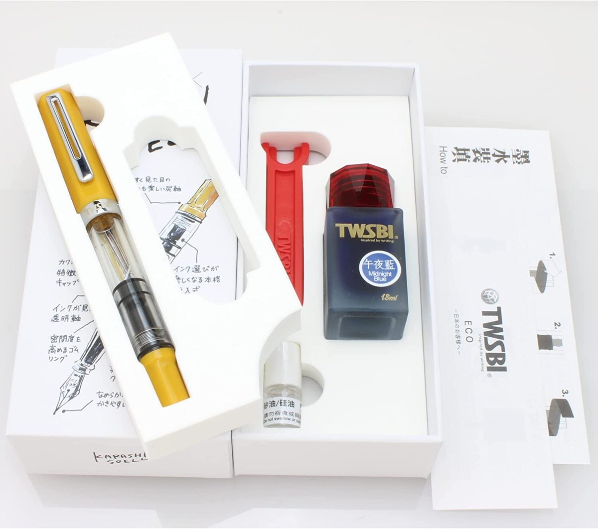 TWSBI ECO 　KARASHISOELLモデル　活塞吸墨式鋼筆 F Twsbi Fountain Pen ECO Karashi-Iro Karashisoel F Fine Limited 1000