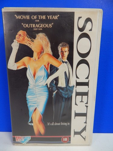 original vintage SOCIETY VHS 1989 VIDEO HORROR FILM CULT CLASSIC big box