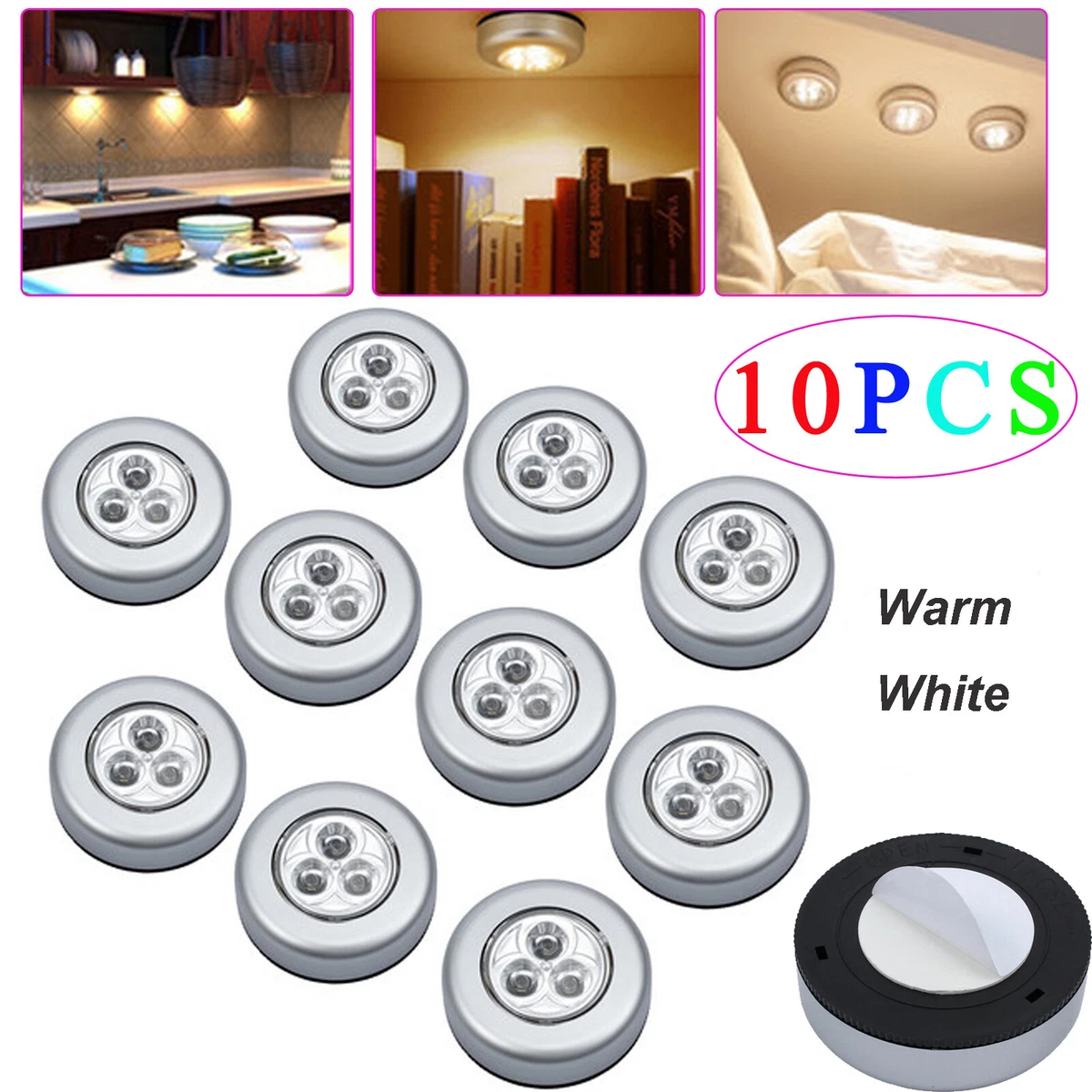 Warm white 2024 push lights
