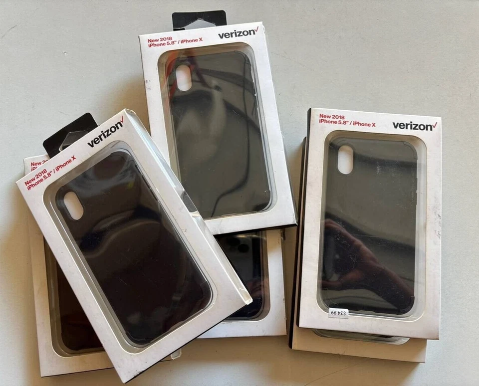 60 Verizon Funda Delgada Cubierta Trasera de Goma para iPhone XS X 5.8" Oferta al por mayor Foto 3 de 4