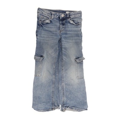 H&M, Cargohose, Größe: 78, BOOTCUT LEG ADJUSTABLE WAIST, Blau, Einfarbig #D8U