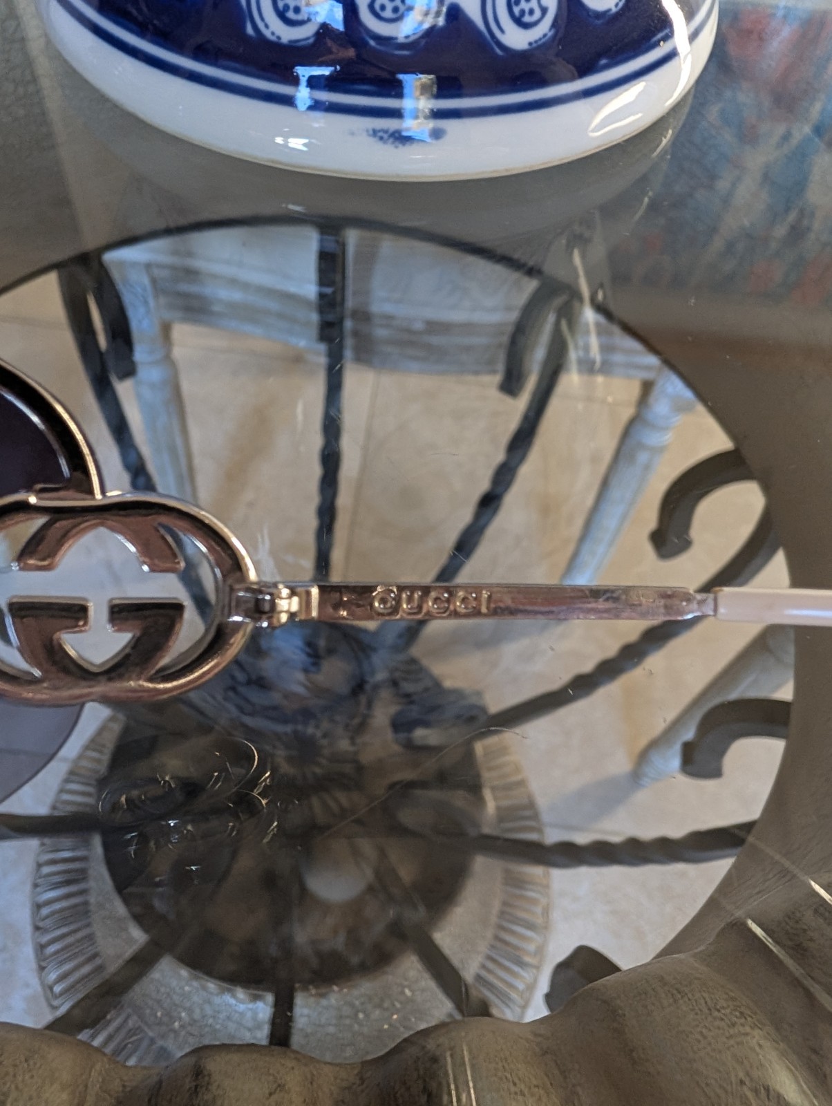 Authentic Gucci Shield Sunglasses Interlocking GG… - image 4