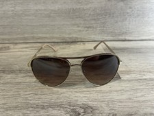 Jessica Simpson Designer Round Sunglasses Gold W/ Brown Lenses