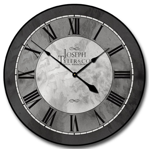 36 Inch Grand Estate Gray Clock Large Wall Clock Ultra Quiet