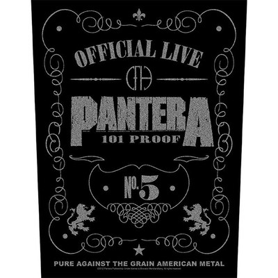Pantera Back Patch 101 Proof Band Logo new Official Black Size One Size