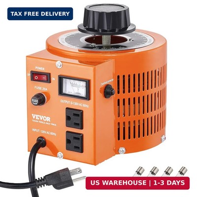 2000VA Auto Variable Voltage Transformer, 15.3 Amp, 110V Input 0-130V Outp