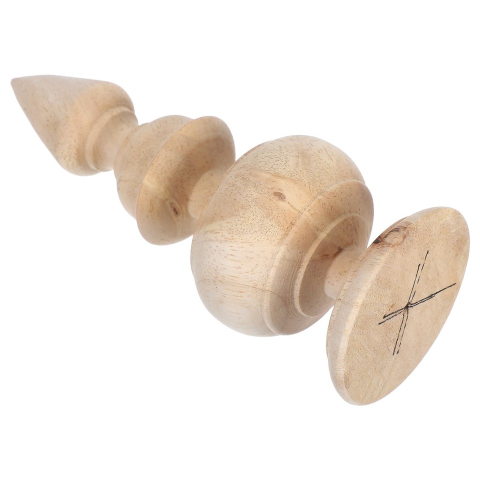 Finials Decorative Wood Post Finial 5.8 X 2.2 Inch Carved Wooden Finials for ...
