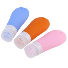 3pcs 90ML Refillable Bottles Container Travel Lotion Shampoo Face Cream
