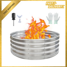 36 Inch Round Fire Pit Ring, Heavy Duty Galva...
