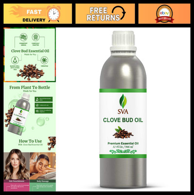 32 Fl Oz Clove Bud Essential Oil - Pure Aromatherapy, Large Size, Natural Healin