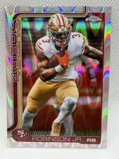 2025 Topps Chrome Football Brian Robinson Jr. RayWave Refractor #296 49ers