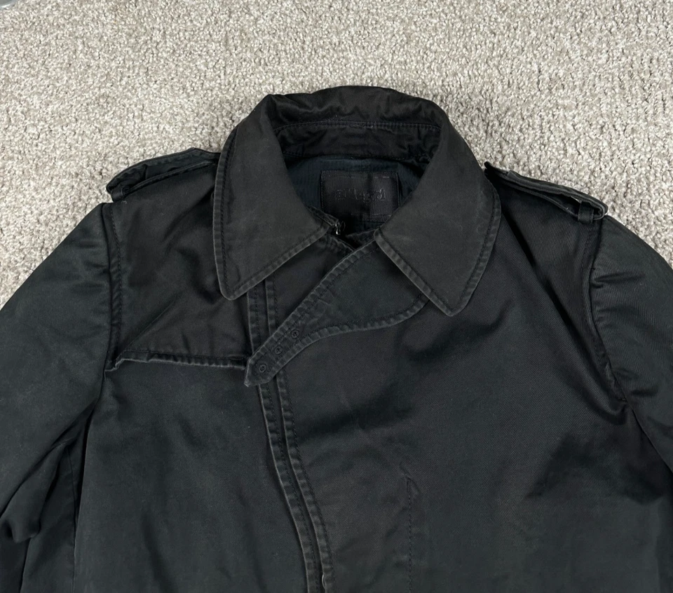 Gabardina ALLEGRI adulto mediana? Cinturón con cuello negro abotonado para lluvia Foto 2 de 4