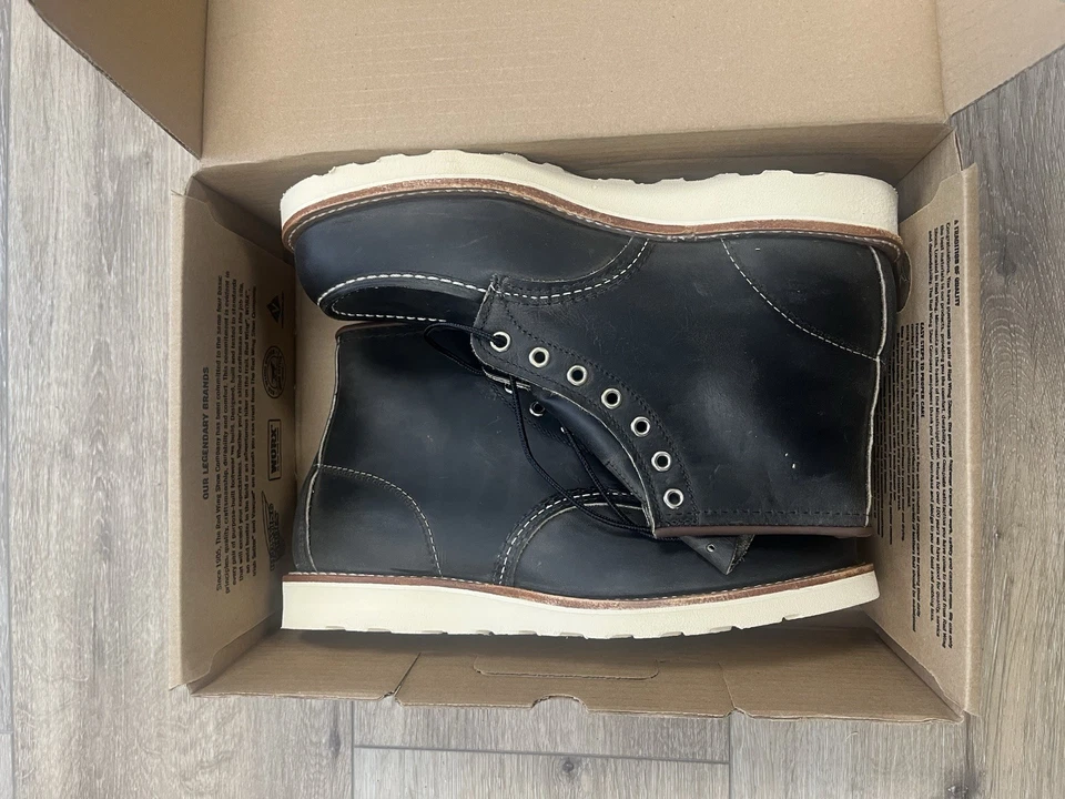 Bota Red Wing 6" Moc Toe 8890 carbón resistente 9.5D Heritage nueva con etiquetas EE. UU. Foto 2 de 4
