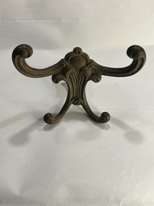 Antique Cast Iron Victorian Style Double Hall Tree Hook Two Pieces with Nut LQQK