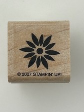 Stampin' Up 2007 Daisy Floral Wood Mount Rubber Stamp Card Making