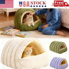 Thermal Cat Cave Winter Warm Plush Bed Enclosed Soft Pet Cave Cat Dog 45 30 19CM