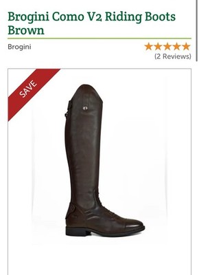 Brogini Como V2 Riding Zipper Boots Brown Size 40 Wide (9.5 Wide) New In Box