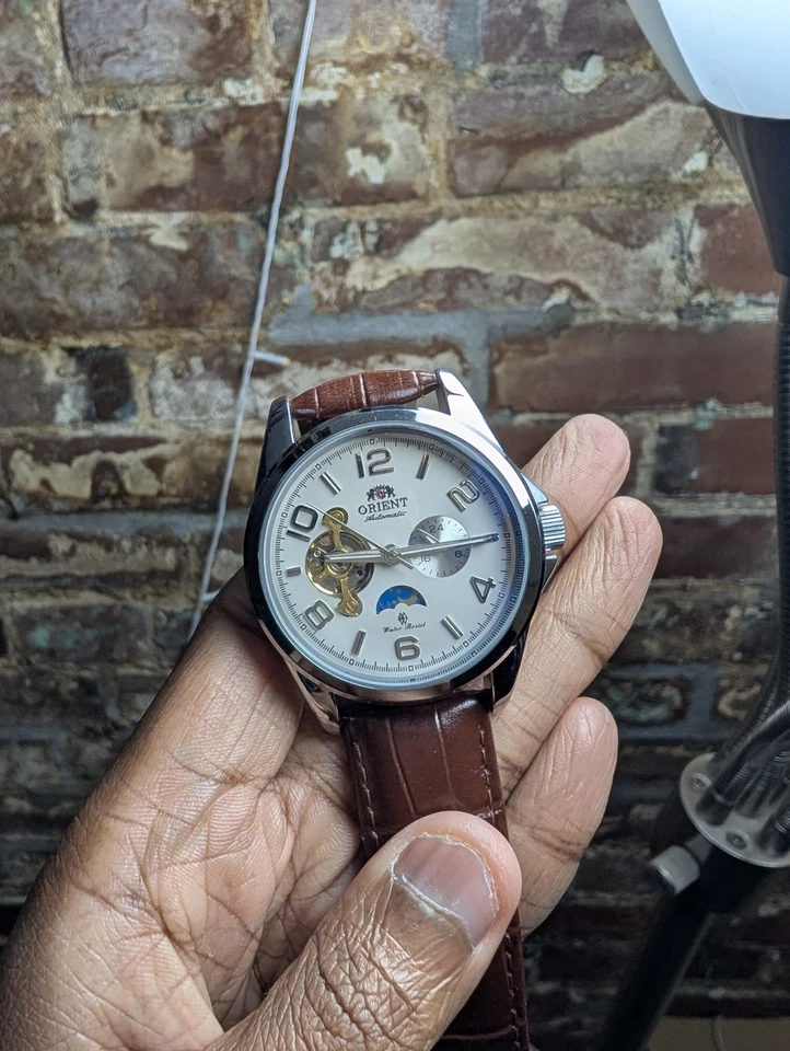 Reloj Pulsera Orient Bambino Automático Acero Inoxidable Esfera Blanca Foto 4 de 4