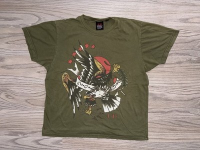 Ed Hardy Christian Audigier Eagle Tattoo Graphic T-Shirt Mens (L) Grunge Y2K USA