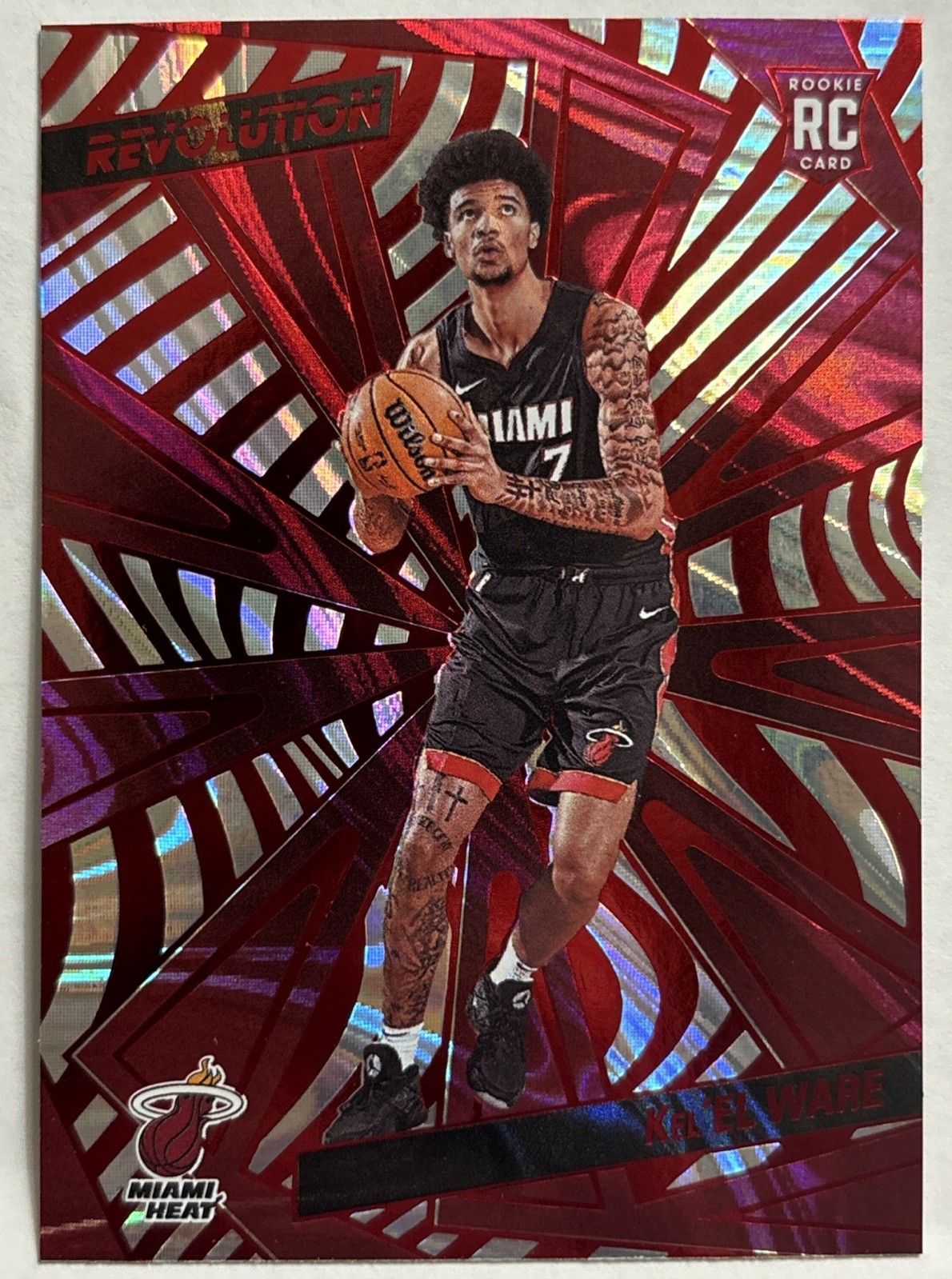 2024-25 Panini Revolution - Rookies Kel'el Ware #102 Red Swirl (RC)